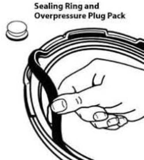Durable 2-Pack Pressure Cooker Sealing Rings with Over Pressure Plug Included