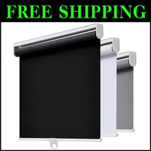 Load image into Gallery viewer, UV-Blocking Cordless Roller Shades - 25" W x 72" H, Perfect for Indoor &amp; Outdoor