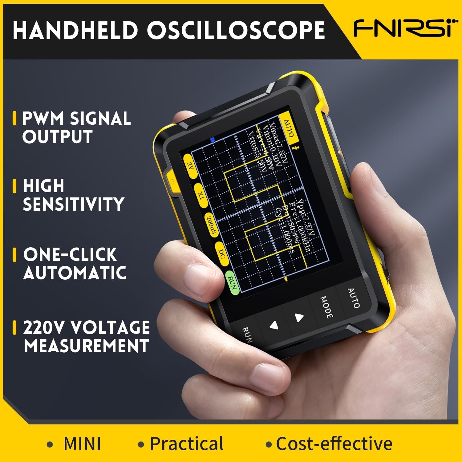 Lightweight 2.5 MS/s Oscilloscope - Ideal for Automotive Maintenance & R&D Use