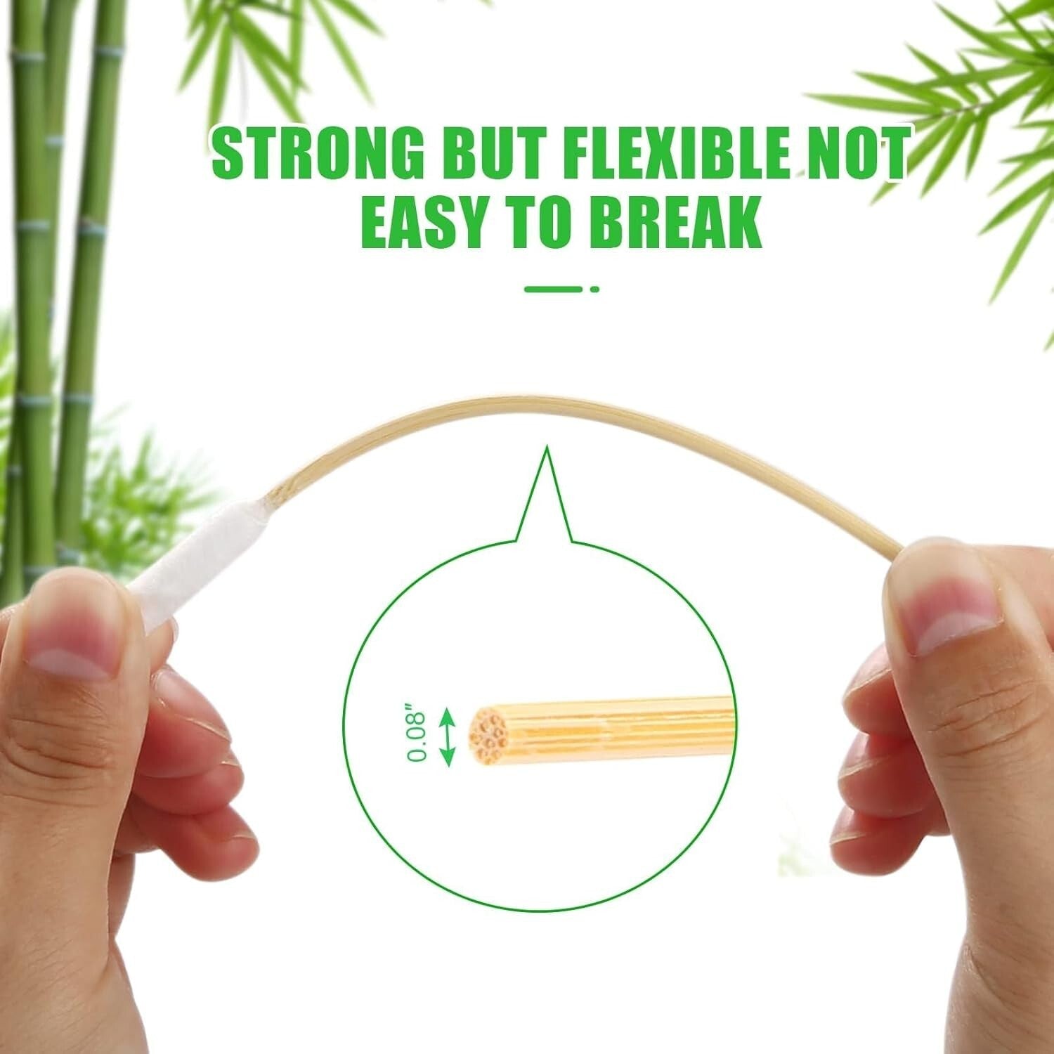 Eco-Friendly Dog Q Tips – 800 Bamboo Cotton Swabs for Safe Ear Cleaning