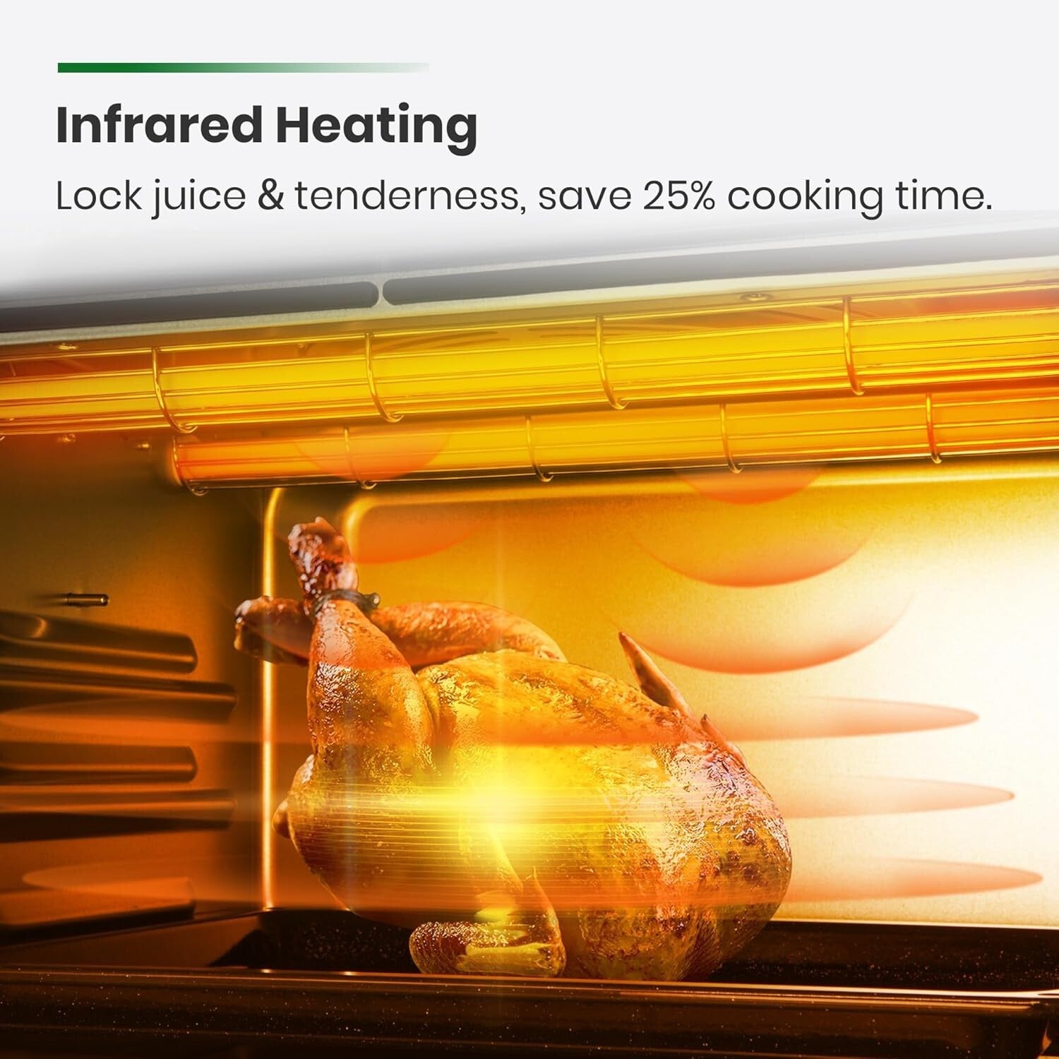 Extra Large 10-in-1 Infrared Air Fryer Toaster Oven with Brushed Steel Finish