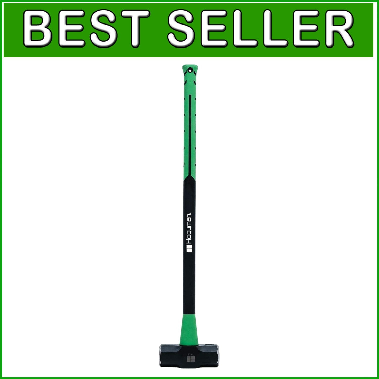 Durable 10lb Sledge Hammer with No-Slip Grip & Fiberglass Handle for Tough Tasks