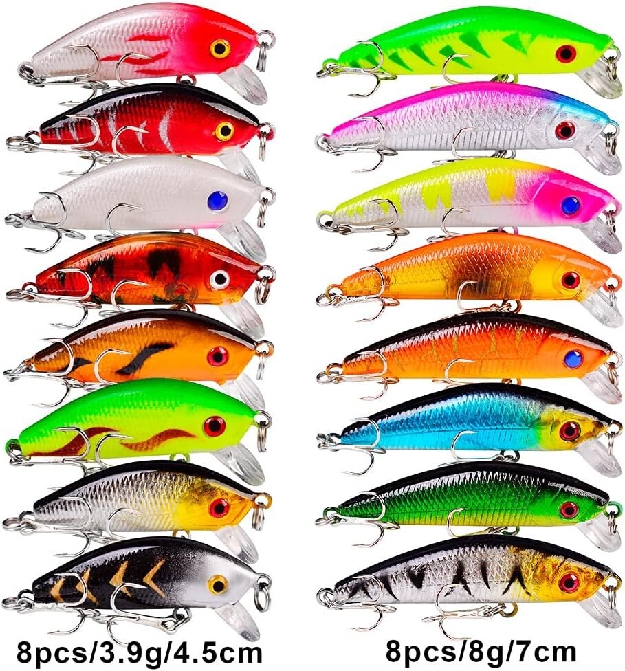 Gift-Ready 53pcs Fishing Lures Set - Realistic Baits for Freshwater & Saltwater