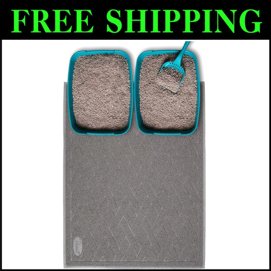 XX-Large Cat Litter Mat - 4x3 Feet, Soft PVC for Clean Floors & Happy Cats