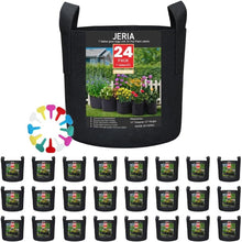 Load image into Gallery viewer, 24-Pack 7 Gallon Heavy-Duty Nonwoven Grow Bags with Durable Handles &amp; Labels