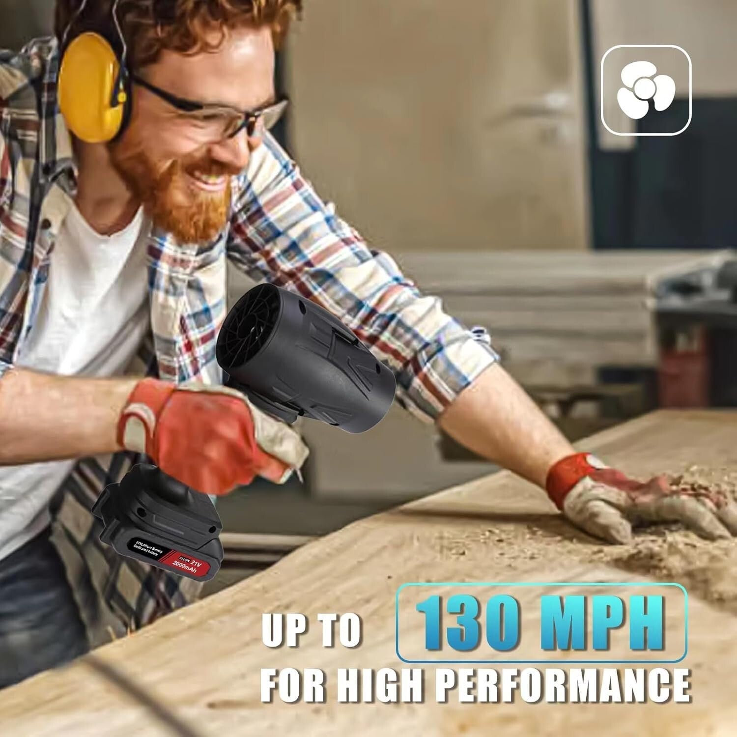 130,000 RPM Cordless Handheld Leaf Blower - Portable Mini Jet Cleaner