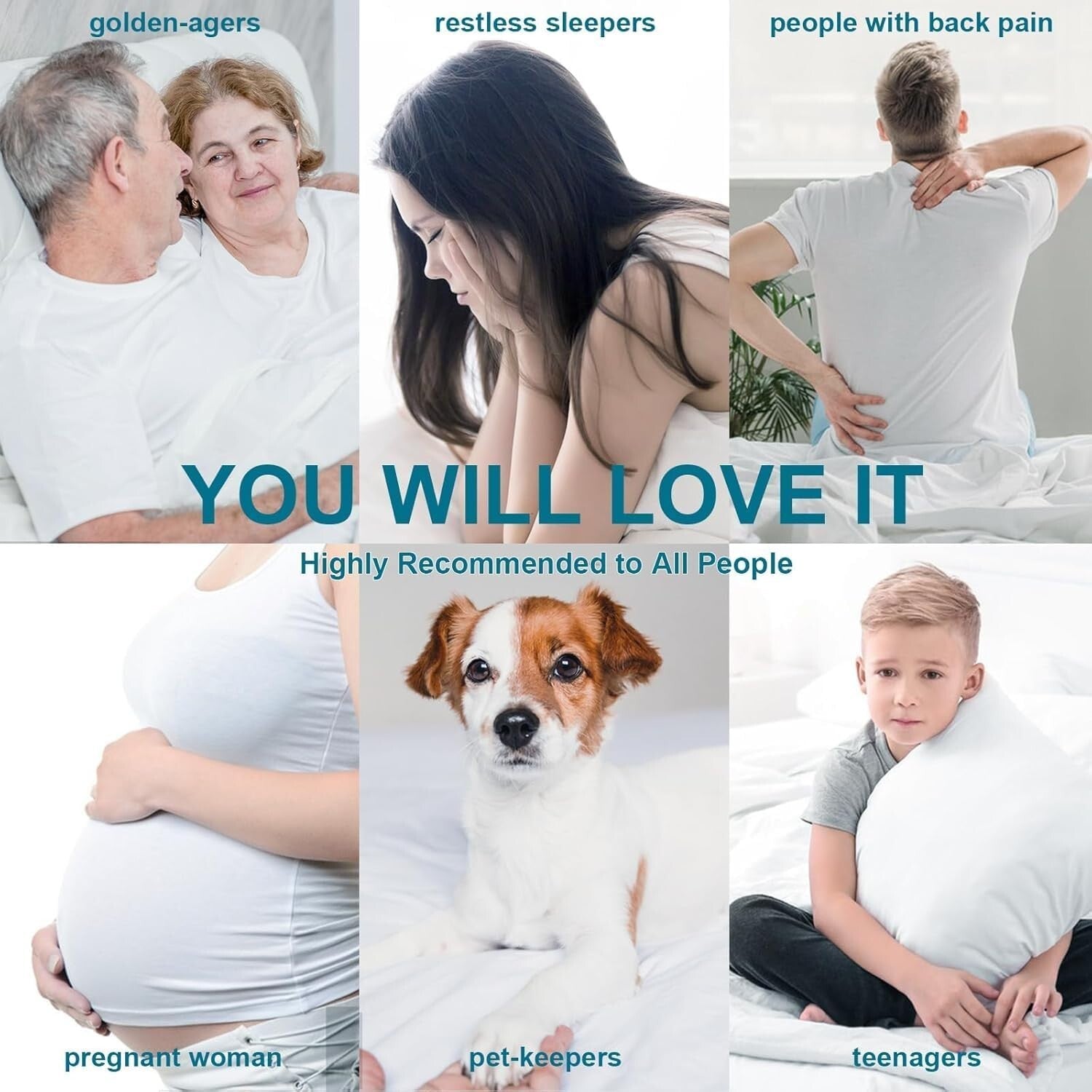 Breathable Full Mattress Cover with 5D Snow Down Fill - Pain Relief & Comfort