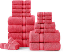 Load image into Gallery viewer, Sumptuous 18-Piece Bath Towel Set - Super Soft &amp; Highly Absorbent Honeysuckle