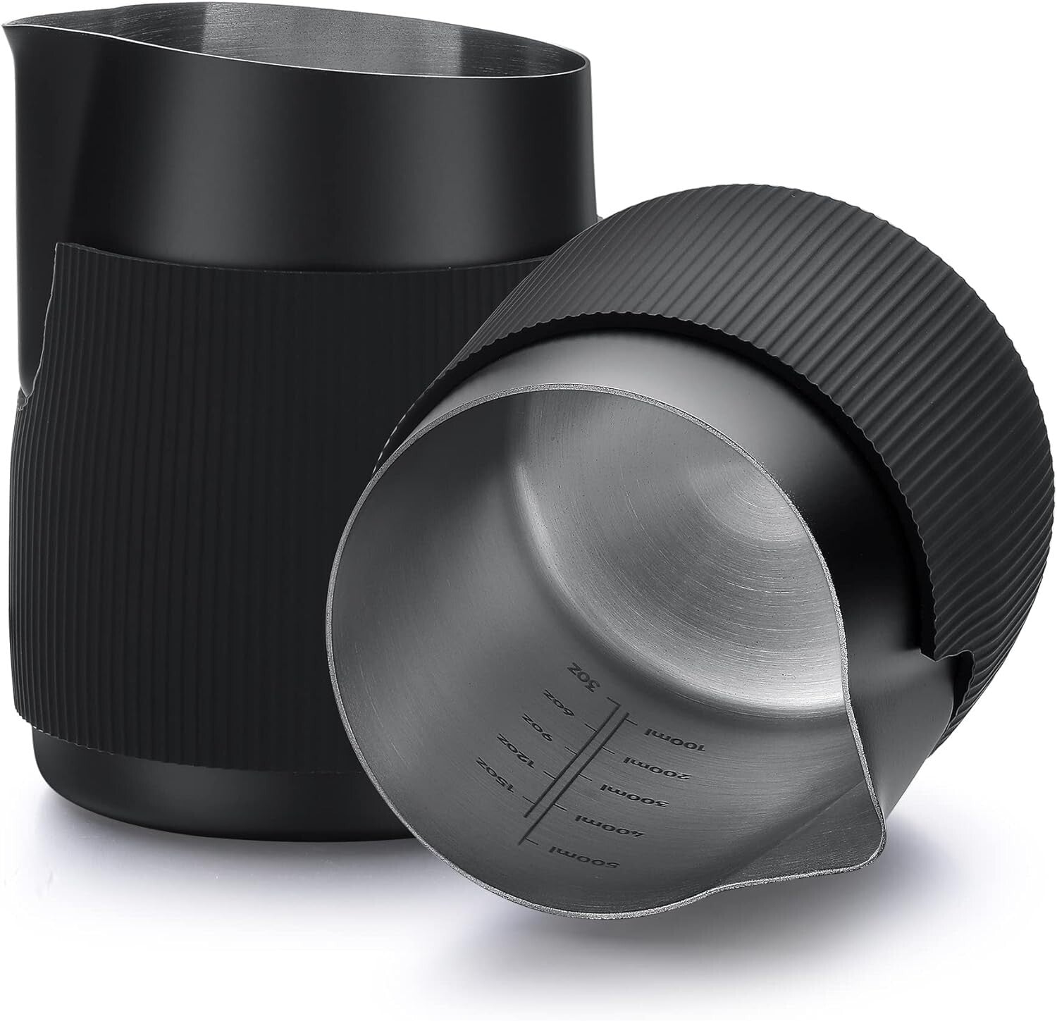 Compact Coffee Frothing Pitcher with Precision Spout - Ideal for Latte Art