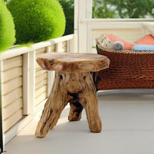 Load image into Gallery viewer, Compact 14" Tree Stump Stool with Unique Shape - Ideal Plant or End Table