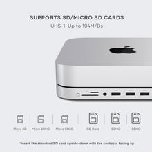 Load image into Gallery viewer, 6-in-1 Mac Mini Hub &amp; Stand: High-Speed SSD Enclosure &amp; USB C Docking Station