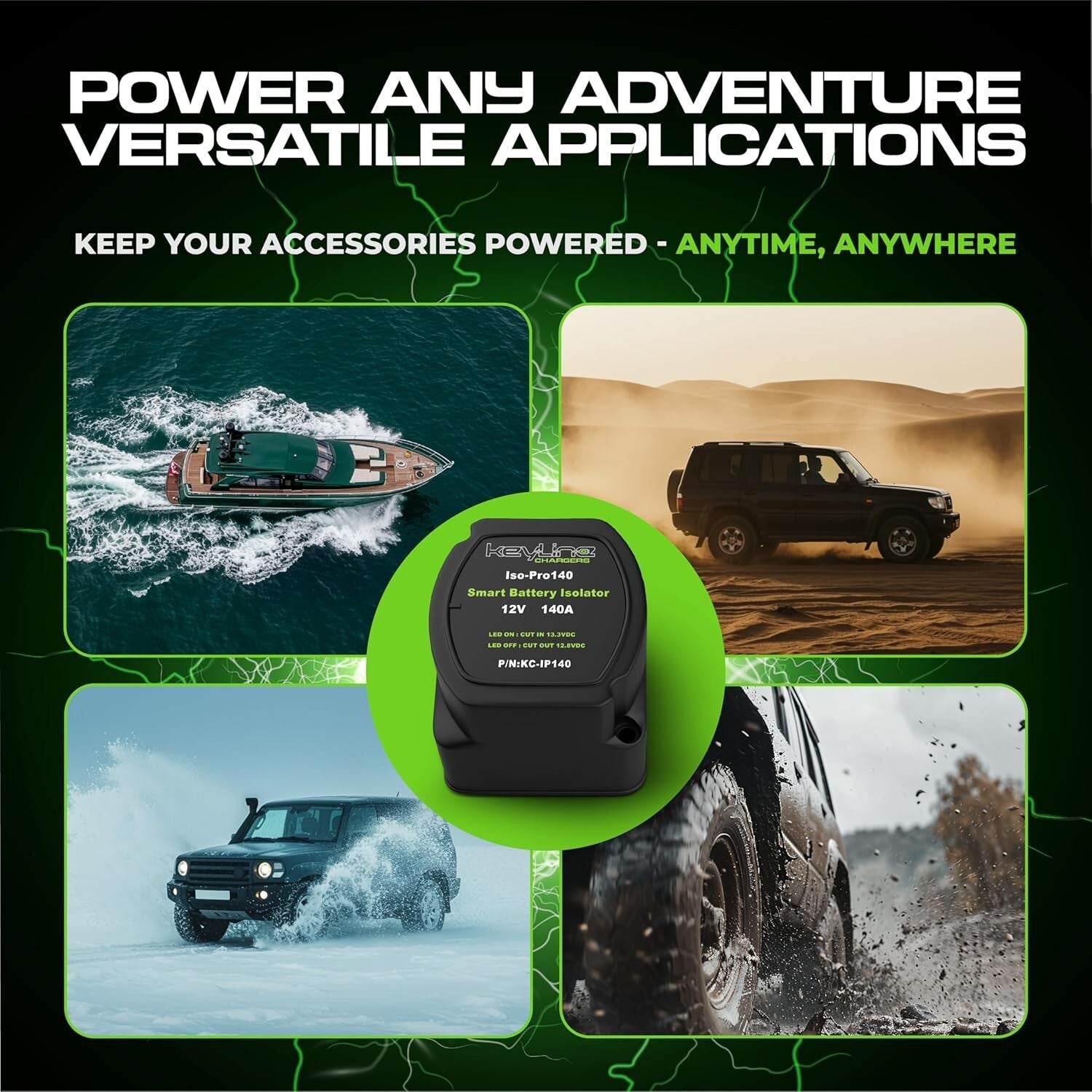 Complete 12V Dual Battery Kit - 140 Amp Relay, Easy DIY Installation Included