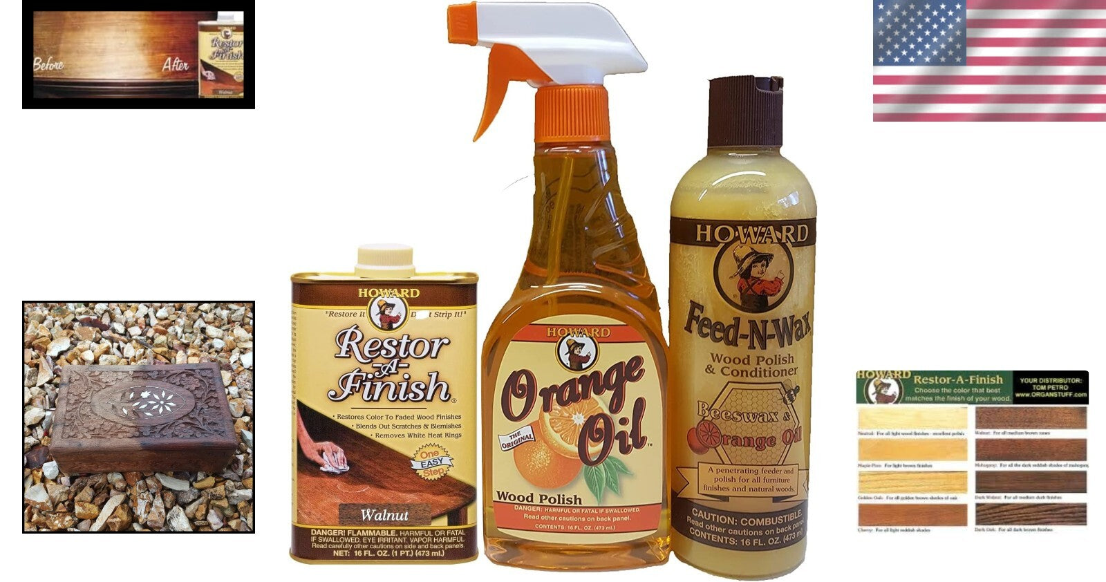Versatile Wood Cleaner and Restorer with Orange Scent for All Wood Finishes