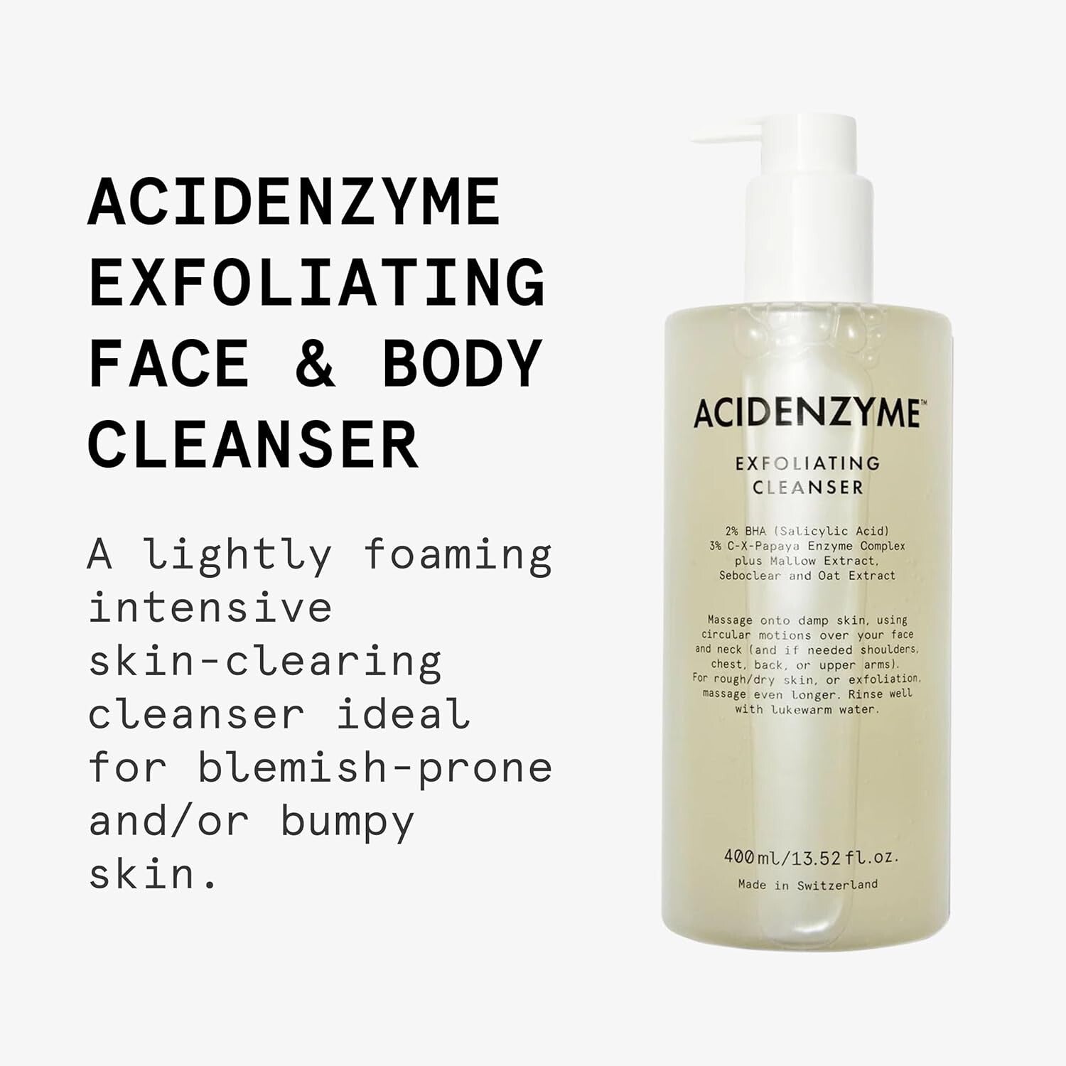 Exfoliating Face & Body Cleanser with Salicylic Acid - Blemish Control Formula