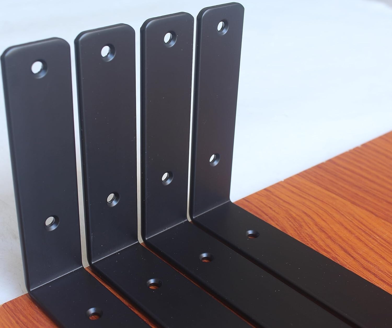 Multi-Purpose 24 Pack of Heavy-Duty Black Shelf Supports - Easy Install Design