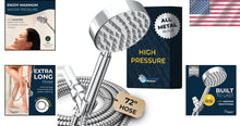 Load image into Gallery viewer, Transitional Metal Handheld Shower with Brass Holder - 2.5 GPM High Performance