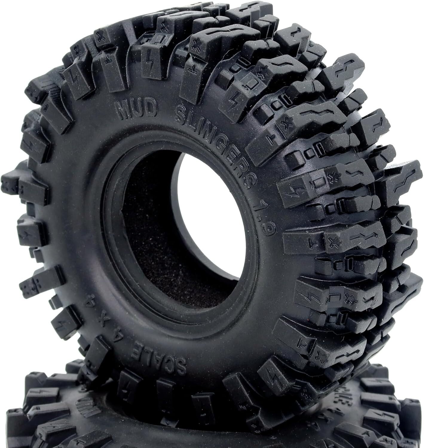 Upgrade 1/10 Crawler Tires: 4pcs 1.9 Mud Slingers - 4.72" Soft Sticky Tires