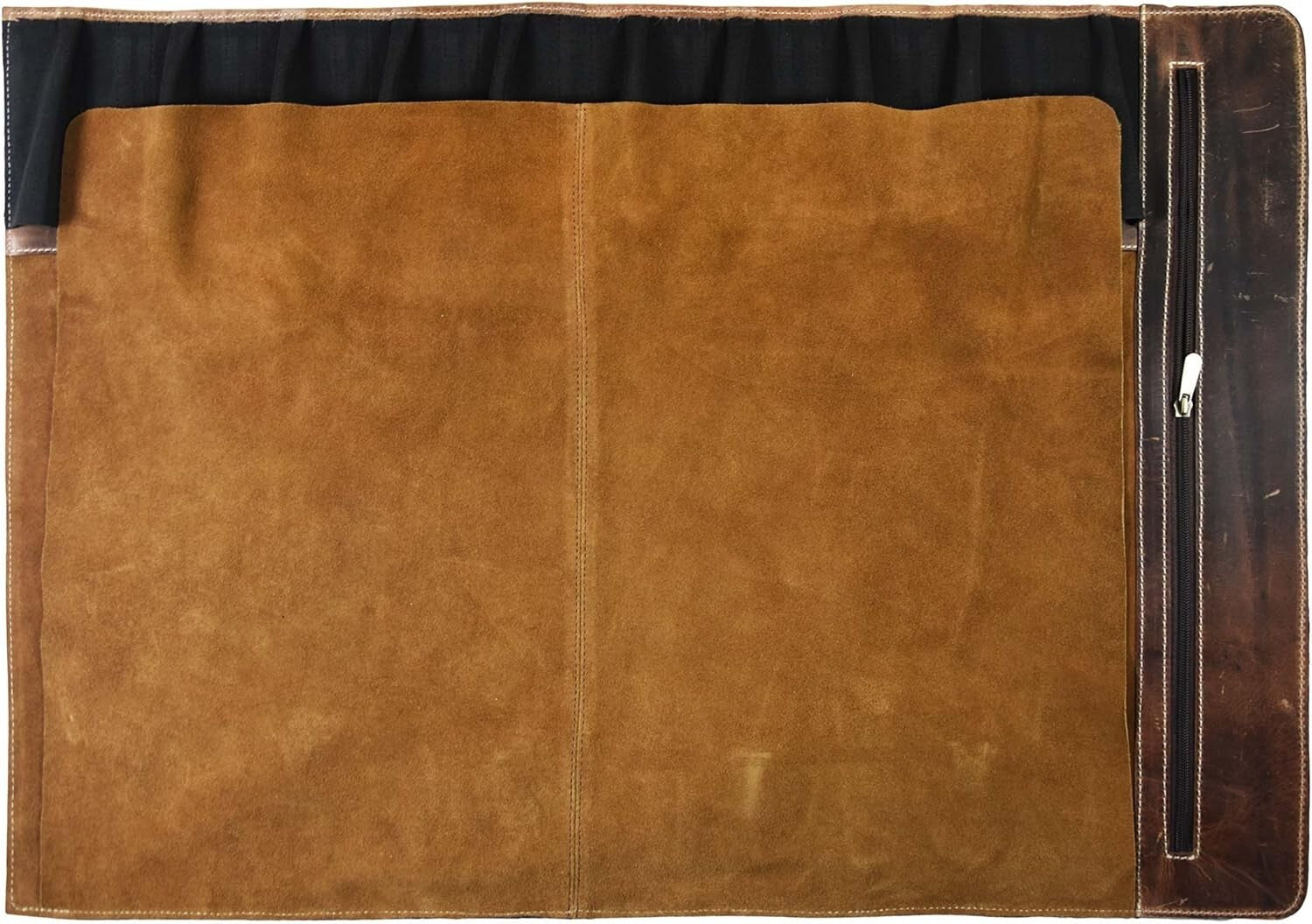 Artisan Crafted Leather Knife Roll with Adjustable Strap & 10 Elastic Pockets