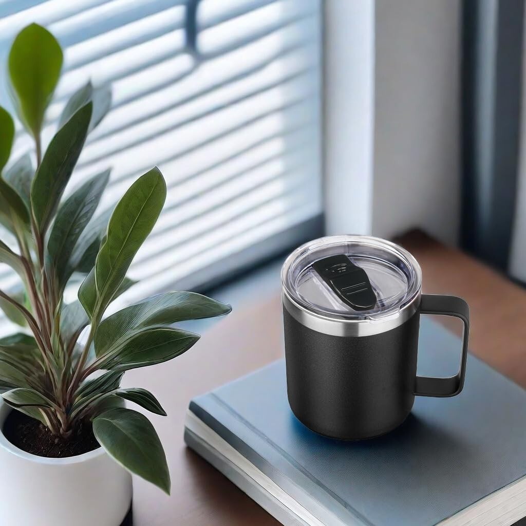 Elegant 8 Pack Insulated Travel Mugs – Durable 14oz Stainless Steel with Lid