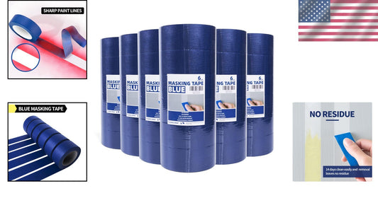 Multi-Surface Masking Tape - 1.88" x 60 Yard Rolls, UV & Sunlight Resistant