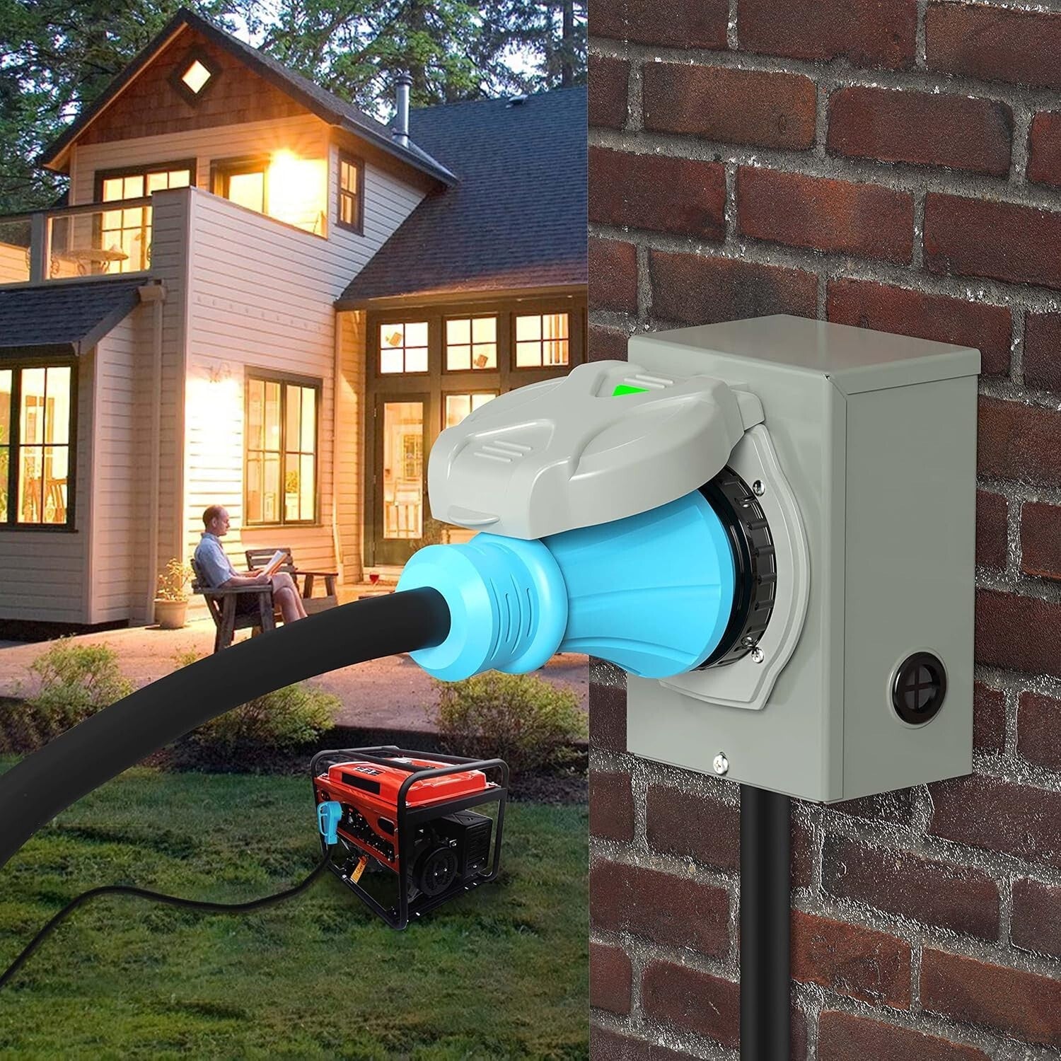 250V 50 Amp RV/Generator Cord 100 Ft with Twist Locking Connector - UL Approved