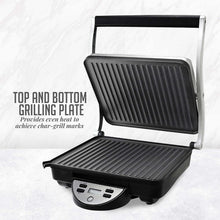 Load image into Gallery viewer, Compact Electric Panini Press with Automatic Timer - Ideal for Small Spaces