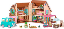 Load image into Gallery viewer, Deluxe 3-Story Playset with Real Lights - Li'l Woodzeez Cottage for Kids 3+