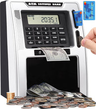 Load image into Gallery viewer, Fun ATM Piggy Bank for Kids - Auto Coin Recognition, 4-Digit PIN &amp; Voice Prompts