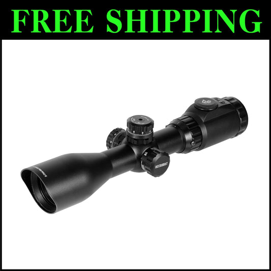 Compact Shockproof 2-7x44 Rifle Scope with Mil-Dot Reticle & Zero Lock Turrets