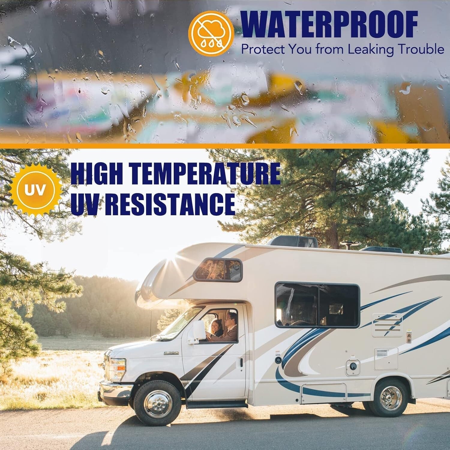 Easy Apply RV Roof Sealant Tape - 6" x 50' for Permanent Leak Protection