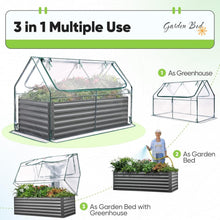 Load image into Gallery viewer, Galvanized Raised Garden Bed with Breathable Cover - Ideal for Year-Round Growth