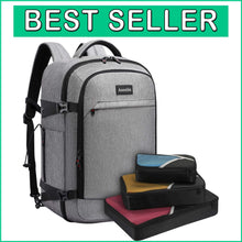 Load image into Gallery viewer, Premium 40L Laptop Travel Backpack with 3 Packing Cubes - Perfect for Weekenders