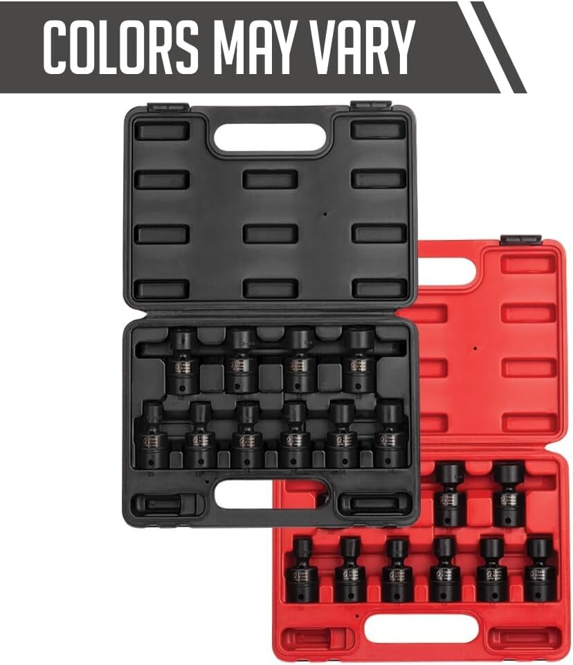 Professional 3/8 Inch Drive 10-Piece Metric Socket Set in Durable Storage Case