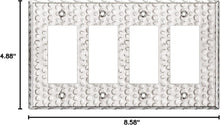 Load image into Gallery viewer, Impact-Resistant Stainless Steel Dual Receptacle Wall Plate with Matching Screws