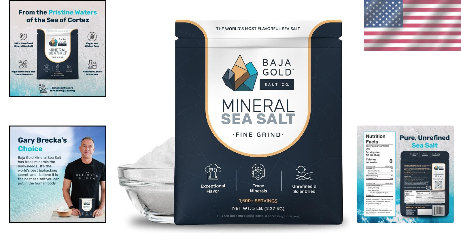 Traditional Harvested Mineral Sea Salt – 5 lb for Rich Flavor in Culinary Dishes