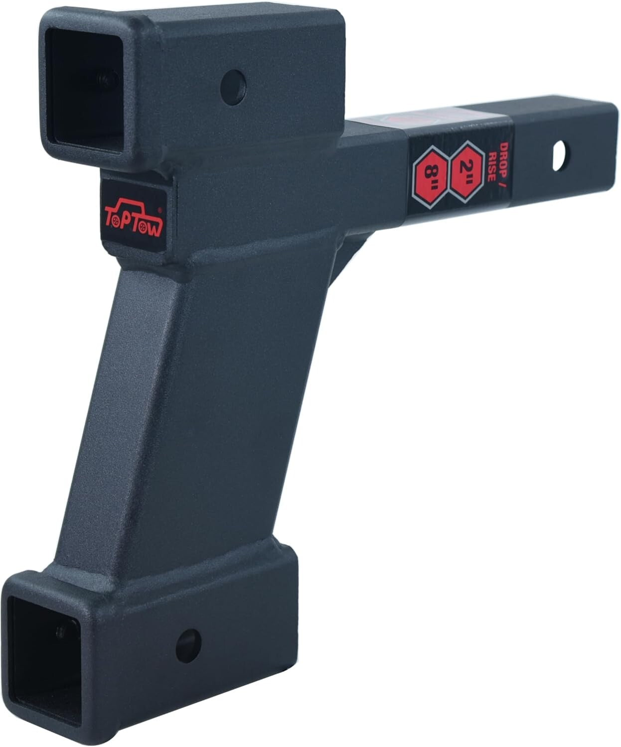 Dual Hitch Extender with 7500lb Capacity - Adjustable Rise/Drop, 2 Receiver