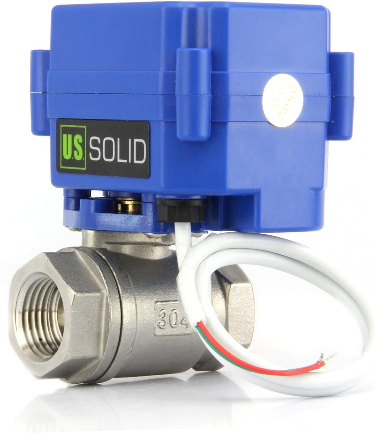 9-24V Motorized Ball Valve, Stainless Steel, Full Port - Safe for Drinking Water