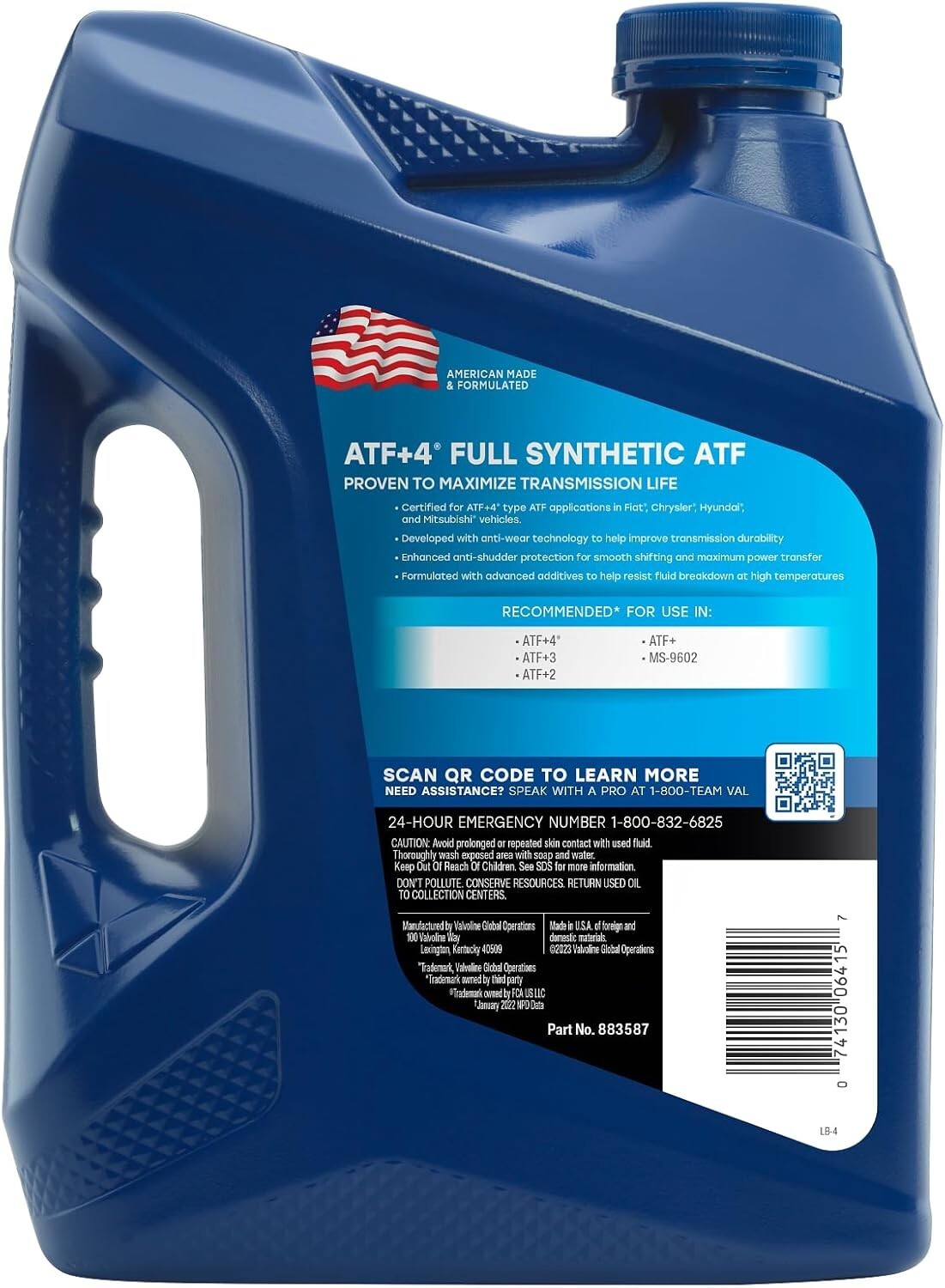 ATF +4 Full Synthetic Automatic Fluid - Superior Performance for 3 Gallon Case