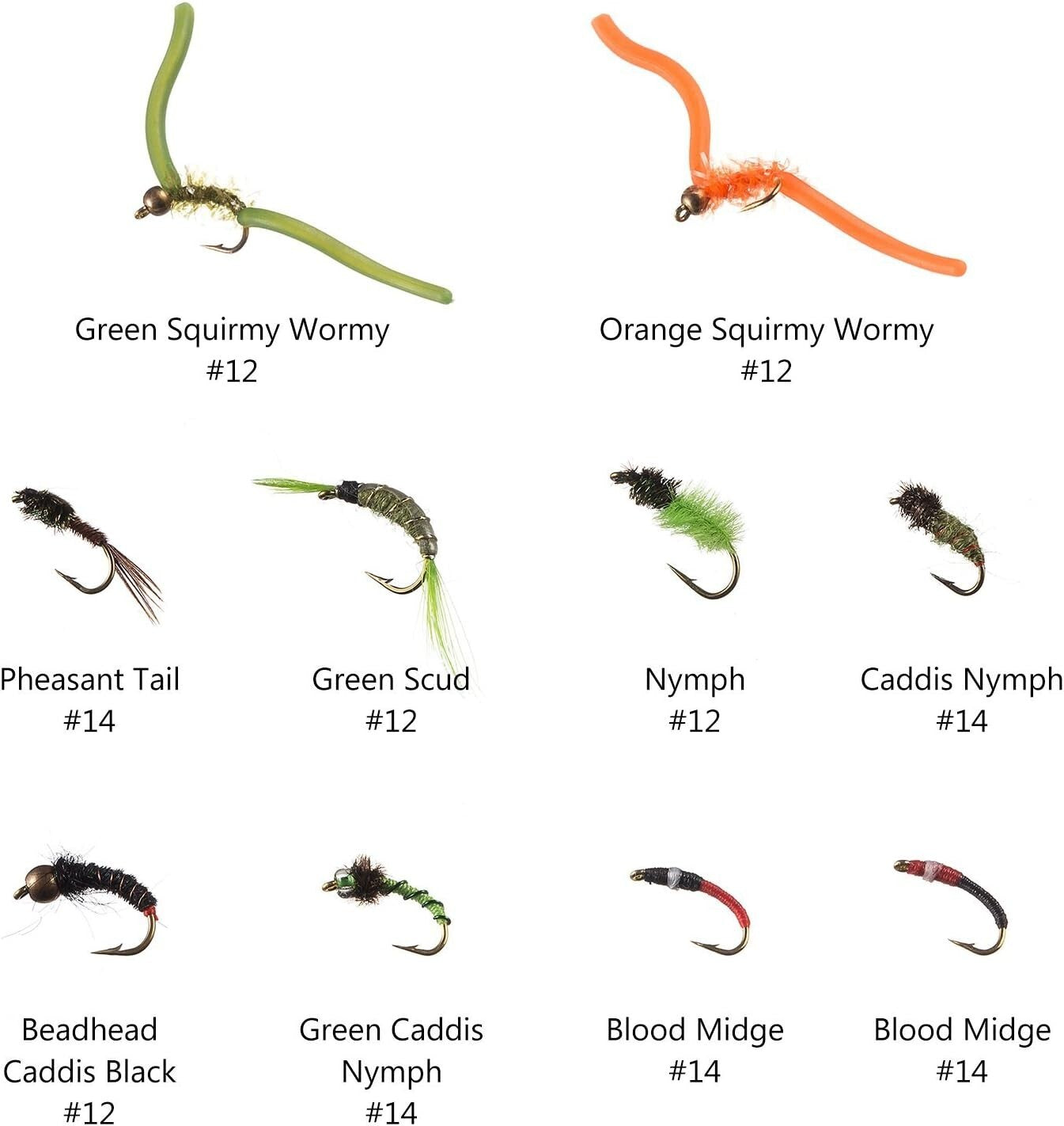 Versatile 80pcs Fishing Flies Kit in Waterproof Box - Ideal for Bluegill & Trout