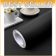 Load image into Gallery viewer, Modern Solid Black Contact Paper - 15.7" x 984.2" for Effortless Application