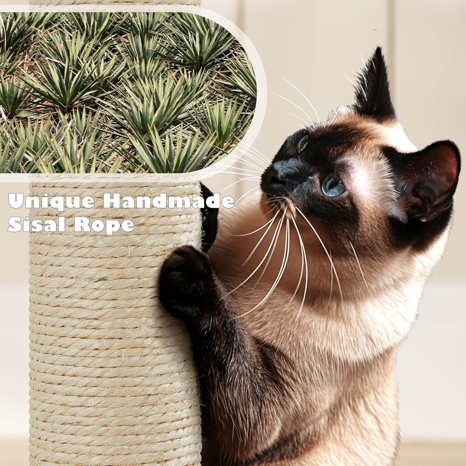 54in Multi-Level Cat Tree with Condos & Scratching Posts - Light Gray Playground