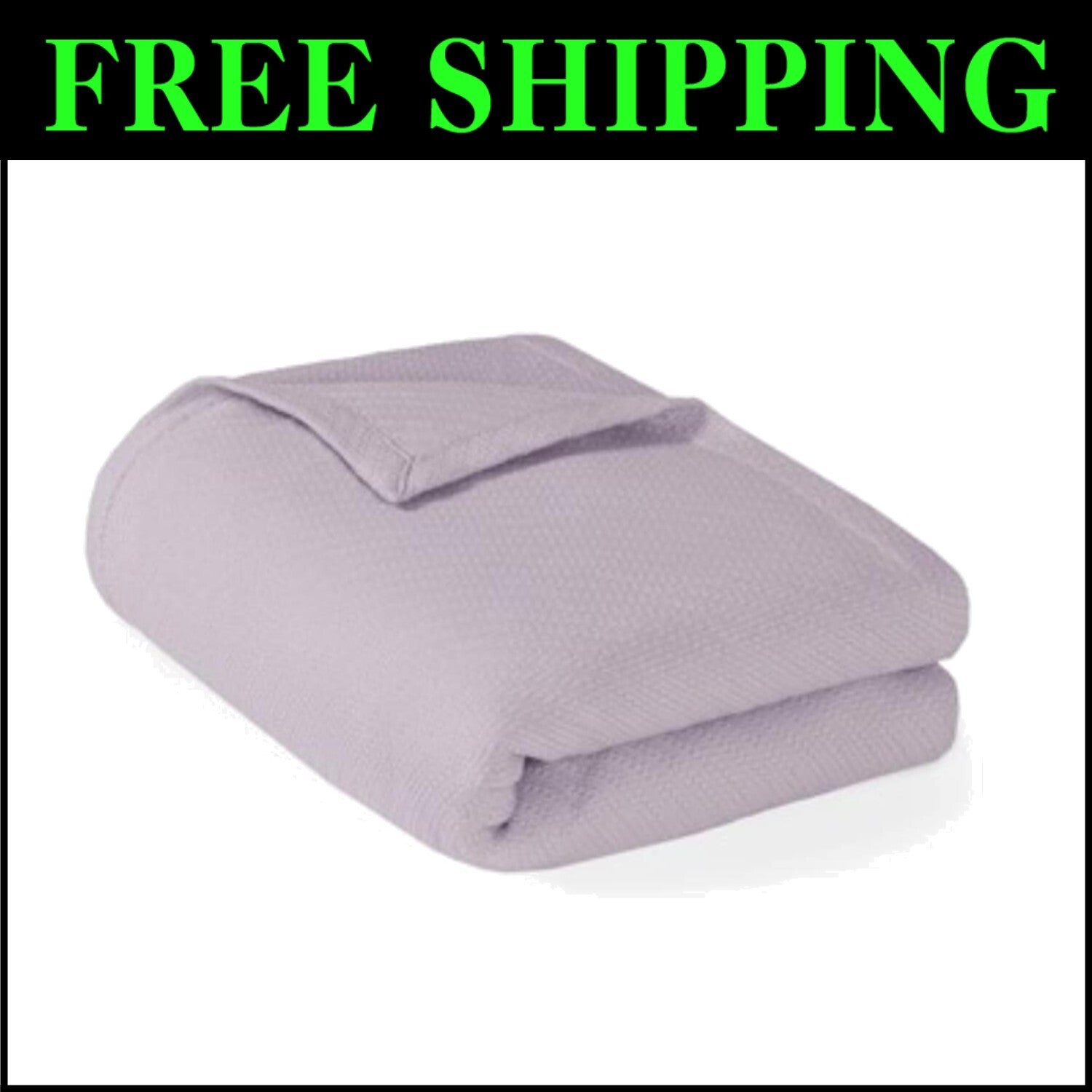 Luxurious 100% Cotton Lightweight Breathable Blanket - Lilac Full/Queen Size