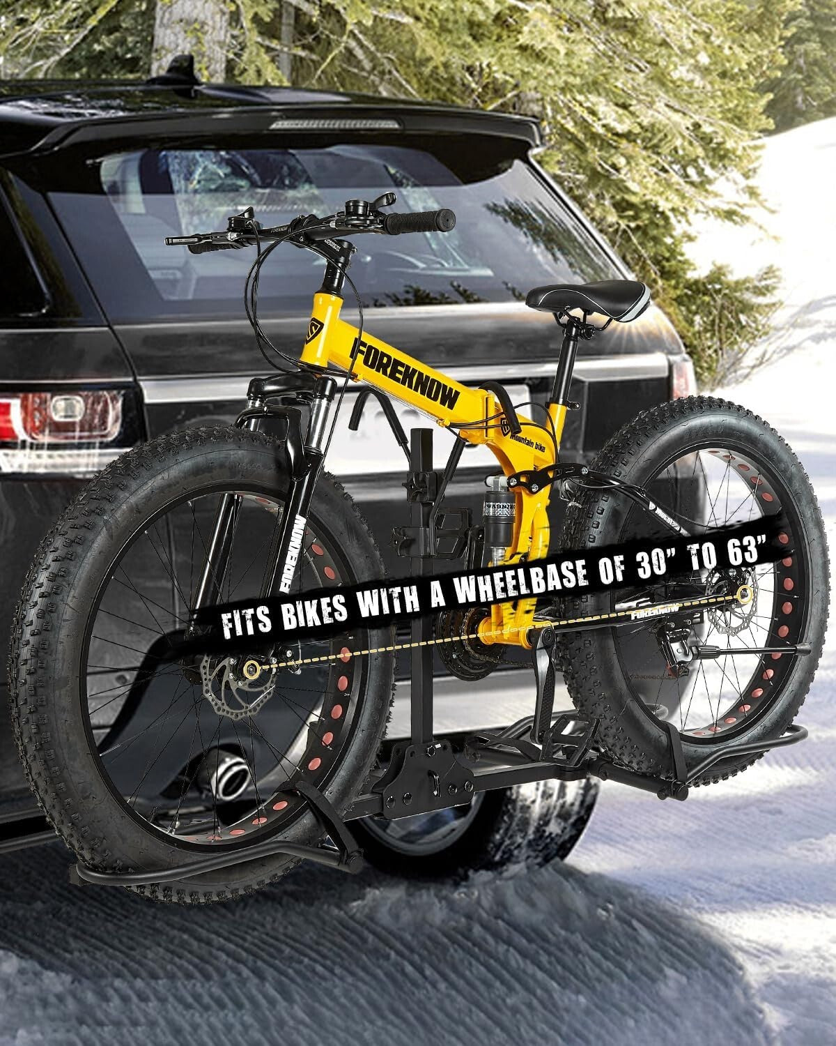 Heavy-Duty 2-Bike Hitch Rack for eBikes, Mountain & Fat Tire Bikes – 180lbs