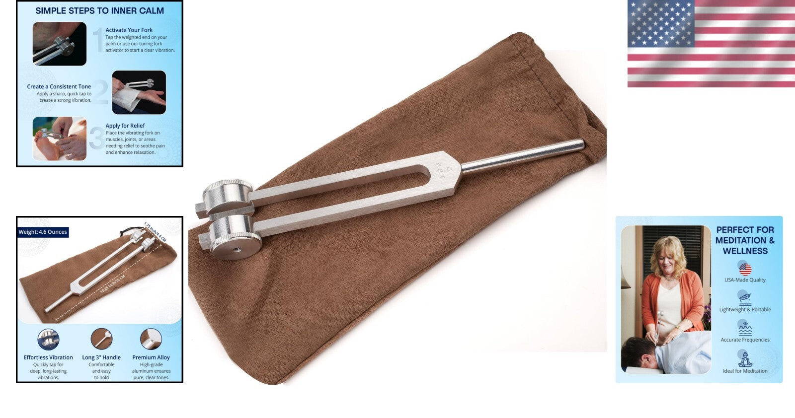 Professional-Grade 128 Hz Healing Tuning Fork - Stress Relief & Relaxation Tool