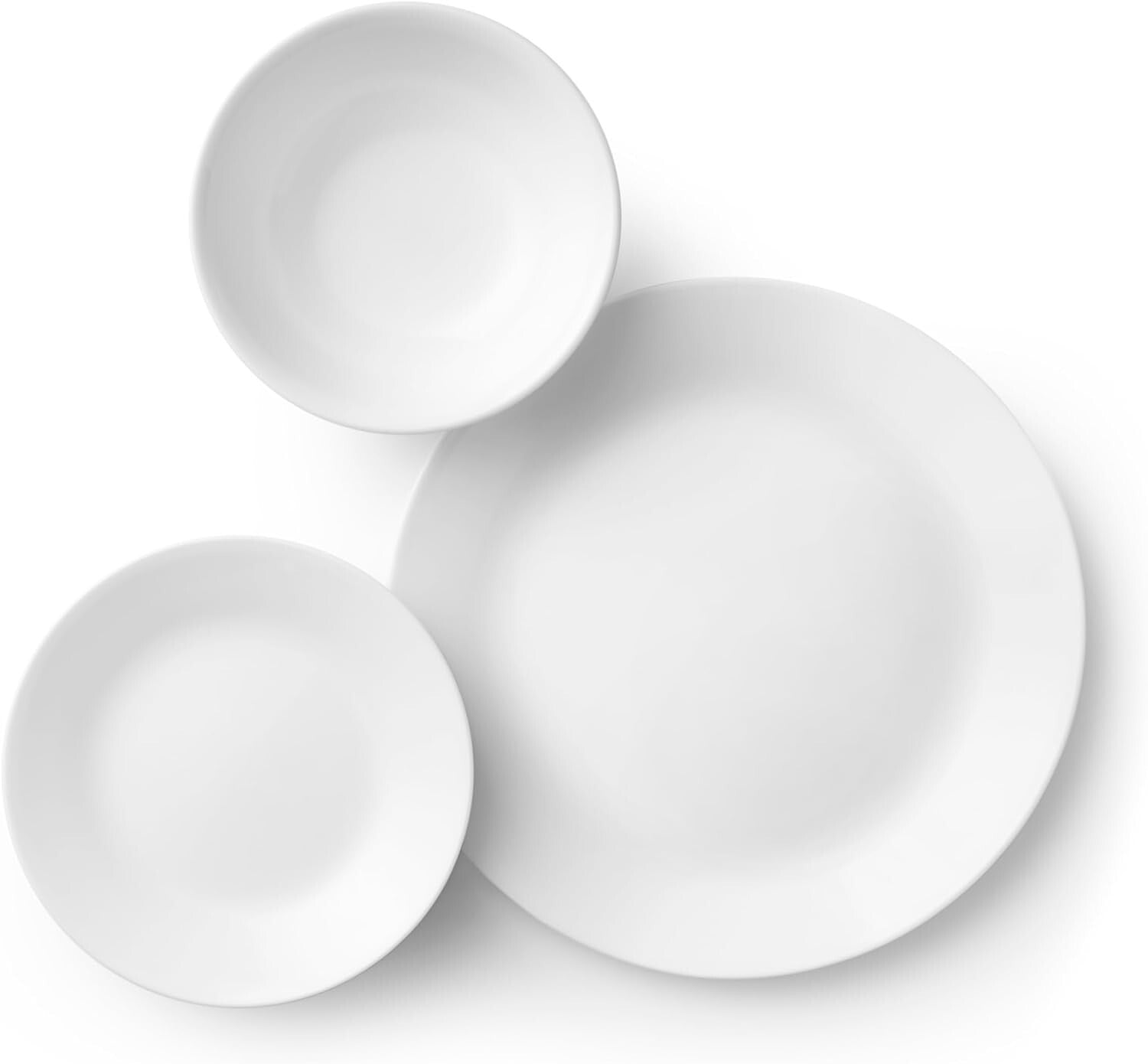 Elegant 18-Piece Winter Frost White Dinnerware Set, Lightweight & Chip Resistant