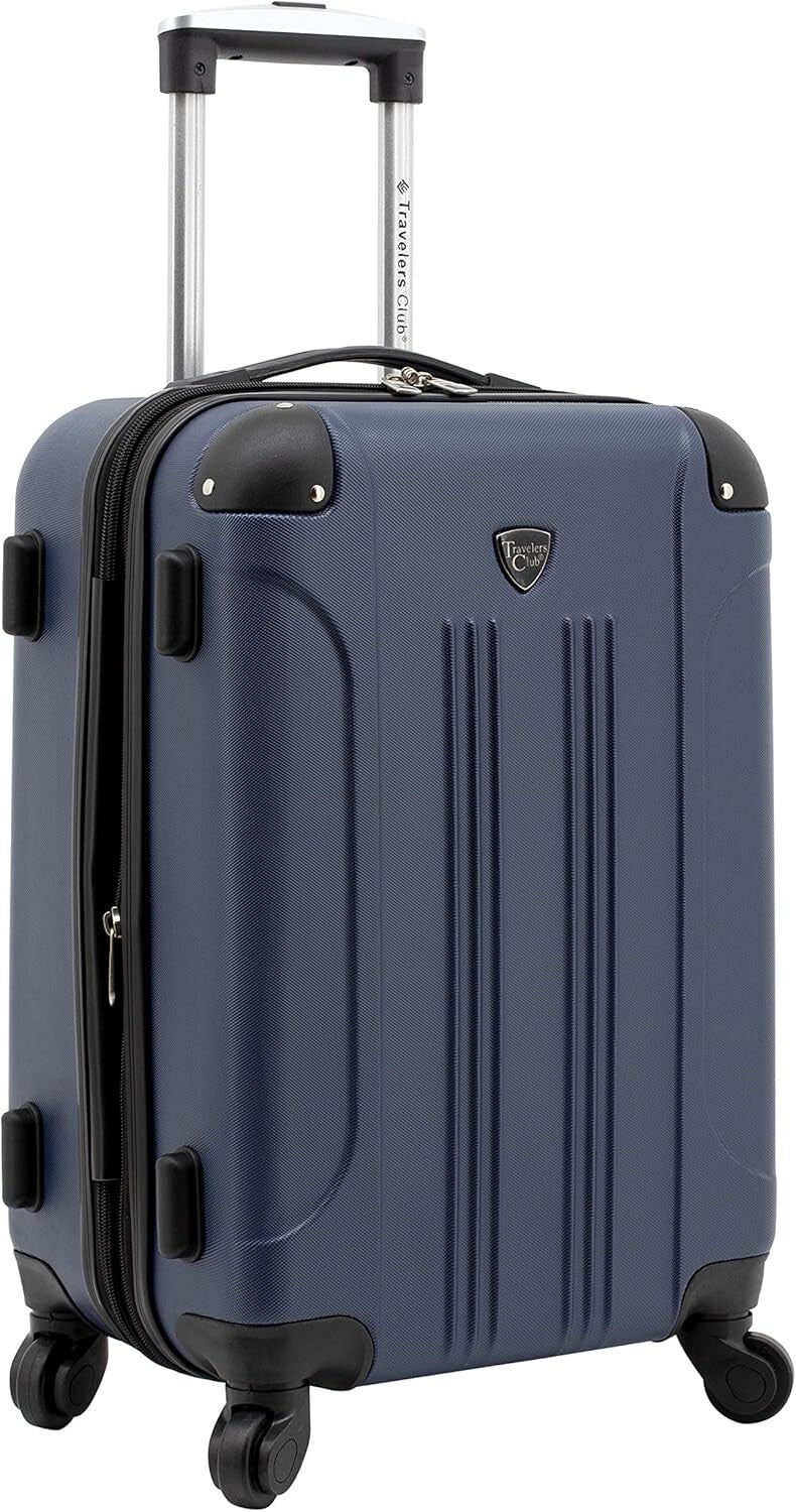 Navy Blue Chicago Hardside Expandable Luggage Set - 5 Pieces for Every Journey