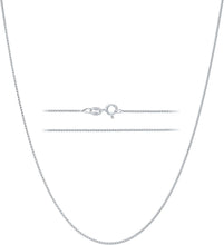 Load image into Gallery viewer, 925 Sterling Silver Dainty Box Chain Necklace 1mm - Waterproof &amp; Hypoallergenic