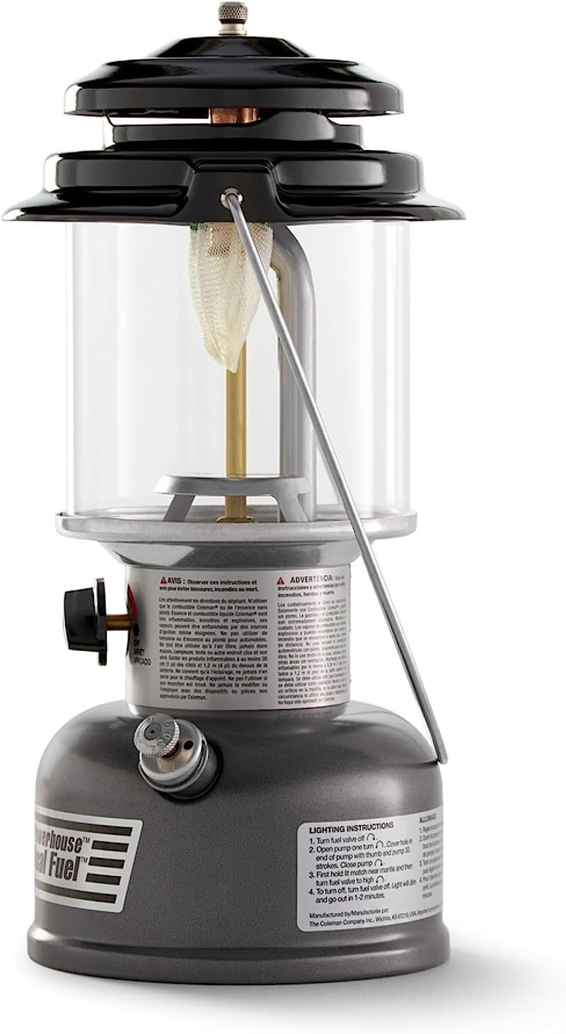 Portable Dual-Fuel Lantern: 800 Lumens, 20-Hour Operation & Easy Carry Handle
