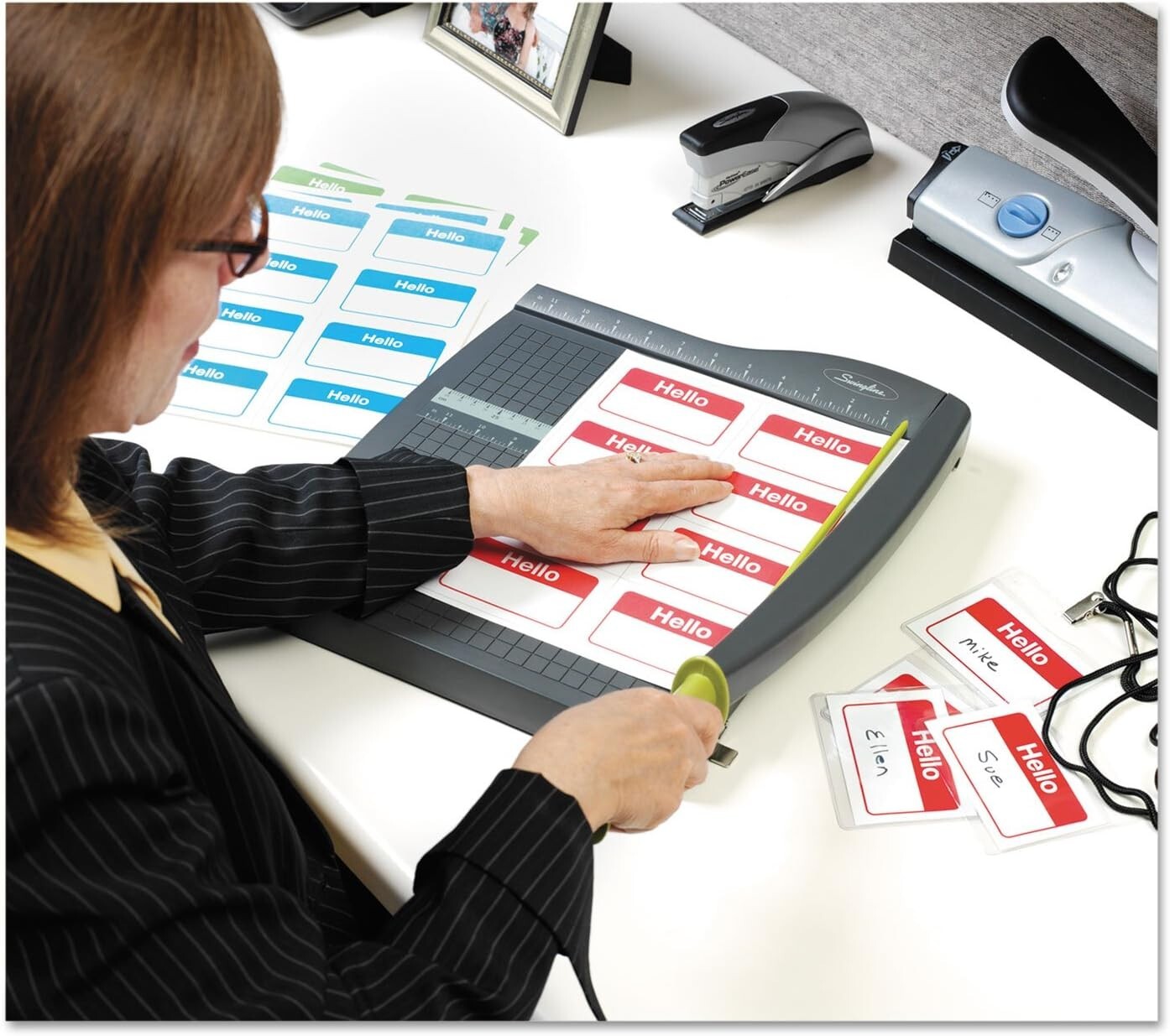 Guillotine Trimmer - 12" Cutting Length for 10 Sheets - Ideal for Home & Office