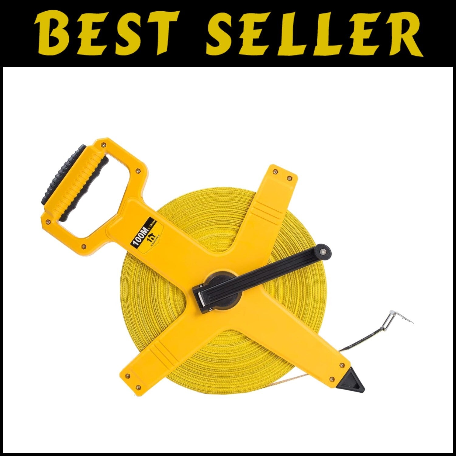 Portable 330FT Fiberglass Tape Measure - Metric & Imperial Scales for Engineers